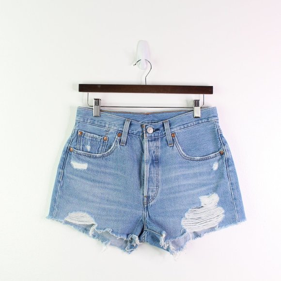 Levi's Pants - Levi's 501 High Rise Button Fly Denim Shorts 28